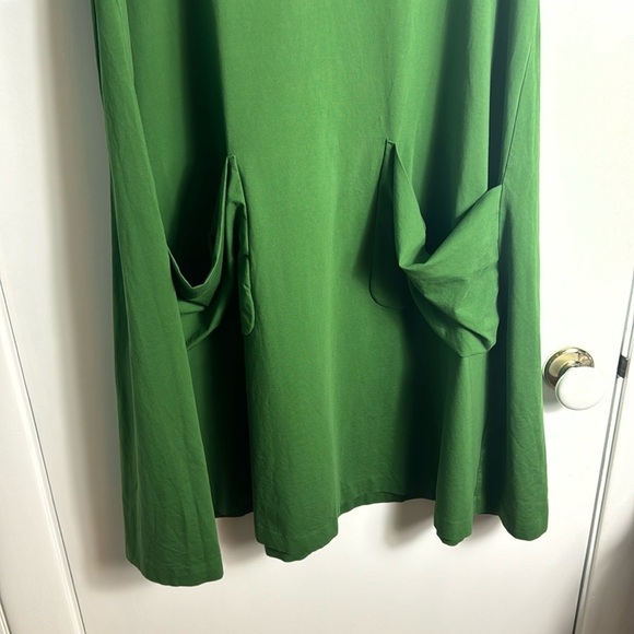 Cos A-Line Jersey Dress In Green Pockets Lagenlook Minimalist Size Large - Picture 6 of 11